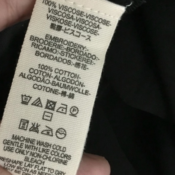 🆕 Free People Long Sleeve Black Dress. Smocked & Embroidery Detailed. NWT - Picture 12 of 15